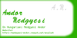 andor medgyesi business card